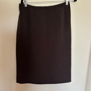 90s Kasper brown midi office siren skirt!
